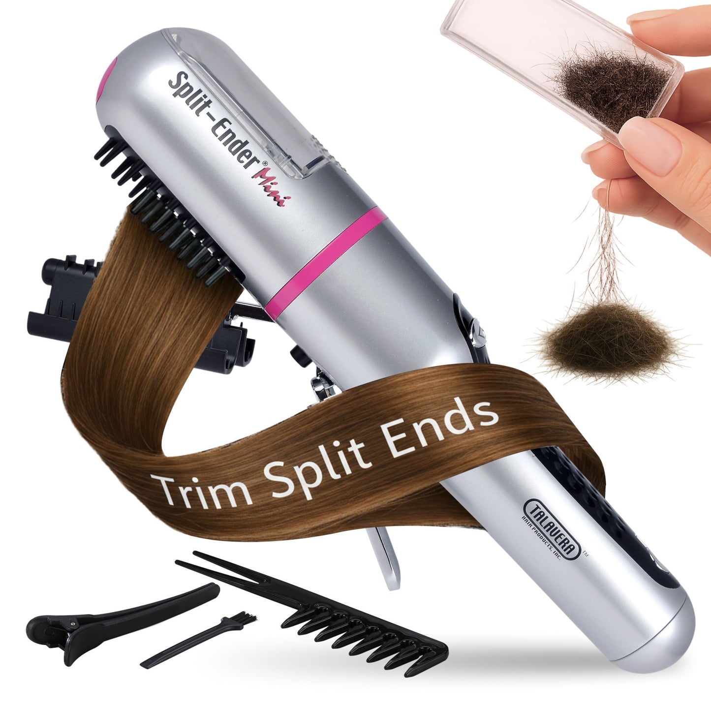 Split Ender Mini - Portable and Battery Operated (3 AAA), Automatic Split End Hair Trimmer, For Home Use
