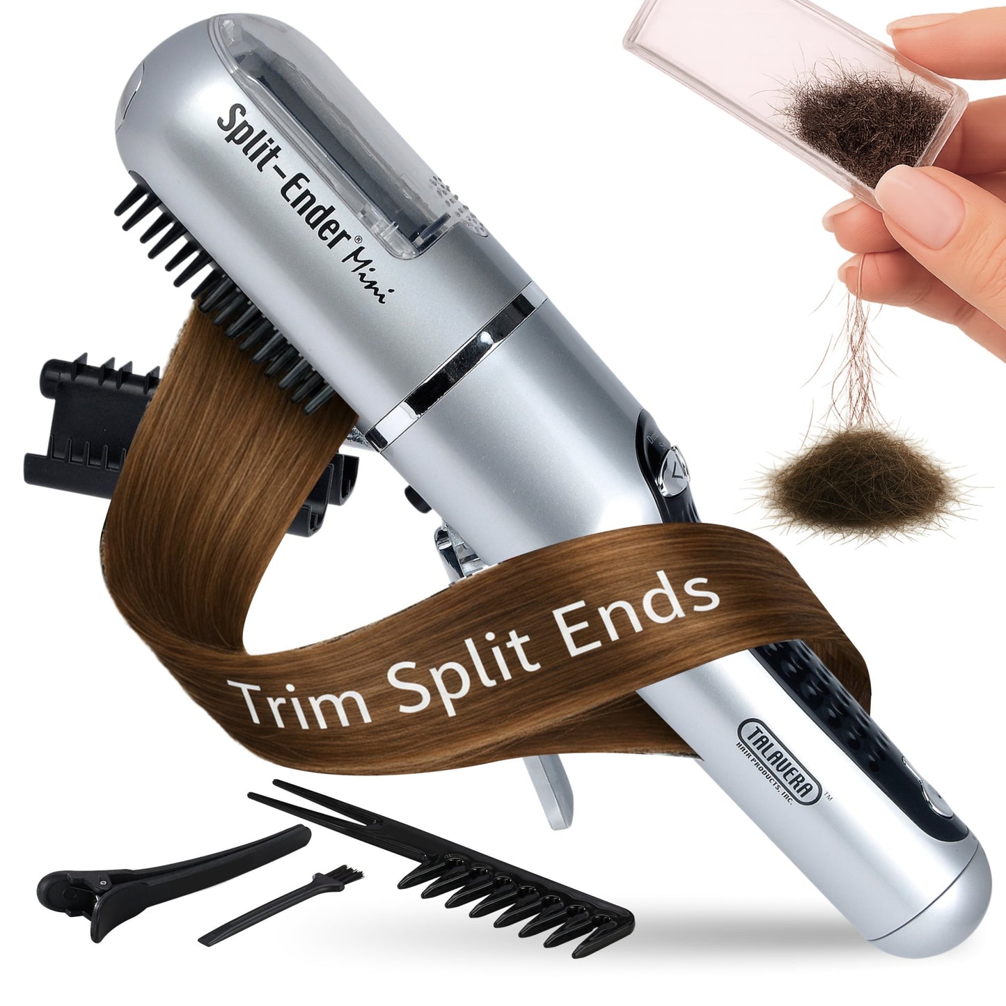 Split Ender Mini - Portable and Battery Operated (3 AAA), Automatic Split End Hair Trimmer, For Home Use