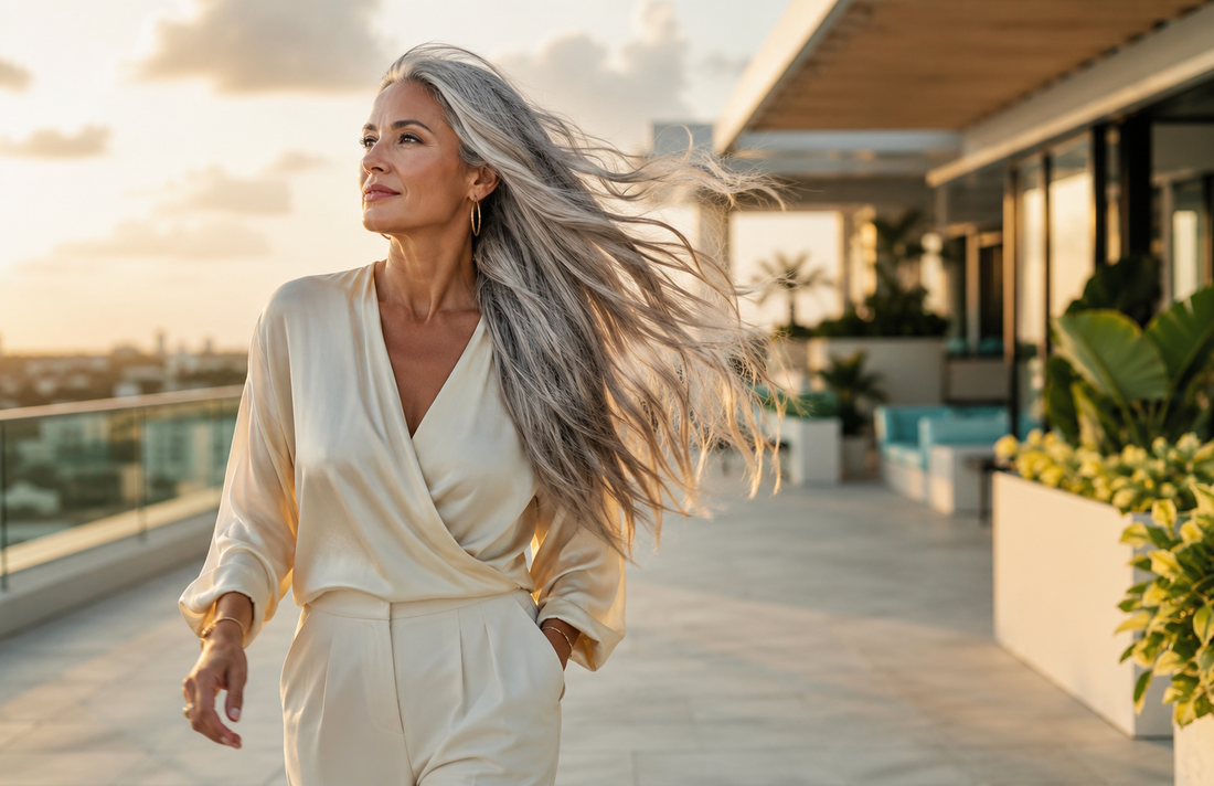 Gray Hair Care: Shine, Softness, Tone and Split-End Tips