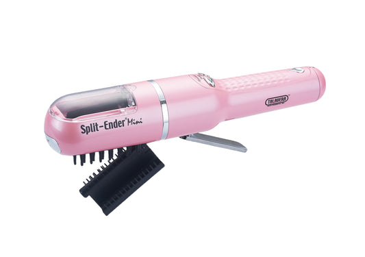 Split Ender Mini - Portable and Battery Operated (3 AAA), Automatic Split End Hair Trimmer, For Home Use - Light Pink