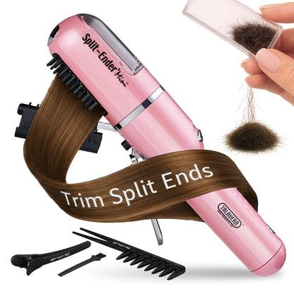 Split Ender Mini - Portable and Battery Operated (3 AAA), Automatic Split End Hair Trimmer, For Home Use - Light Pink