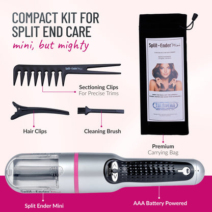 Split Ender Mini - Portable and Battery Operated (3 AAA), Automatic Split end hair Trimmer, For Home Use