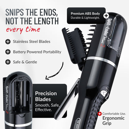 Split Ender Mini 2 - Portable and USB Rechargeable, Automatic Split End Hair Trimmer. For Home Use
