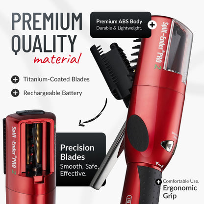 Split Ender PRO2 - Home Professional, Titanium Coated Blades, Fast and Easy Solution Automatic Split Ends Hair Trimmer. The Original
