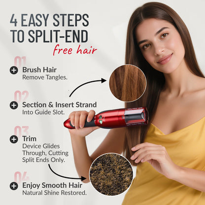 Split Ender PRO2 - Home Professional, Titanium Coated Blades, Fast and Easy Solution Automatic Split Ends Hair Trimmer. The Original