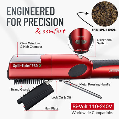 Split Ender PRO2 - Home Professional, Titanium Coated Blades, Fast and Easy Solution Automatic Split Ends Hair Trimmer. The Original