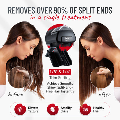 Split Ender PRO - Salon Professional, Titanium Coated Blades, Fast and Easy Solution Automatic Split Ends Hair Trimmer. Bonus Gift Included. The Original