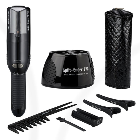 Split Ender PRO - Salon Professional, Titanium Coated Blades, Fast and Easy Solution Automatic Split Ends Hair Trimmer. Bonus Gift Included. The Original