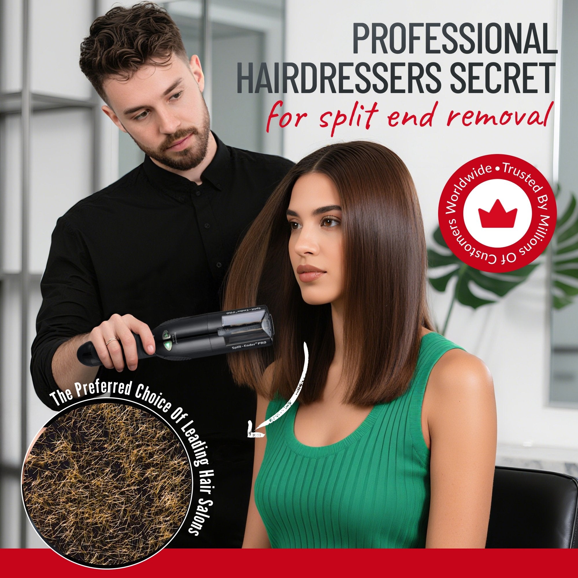 Split Ender PRO - Salon Professional, Titanium Coated Blades, Fast and