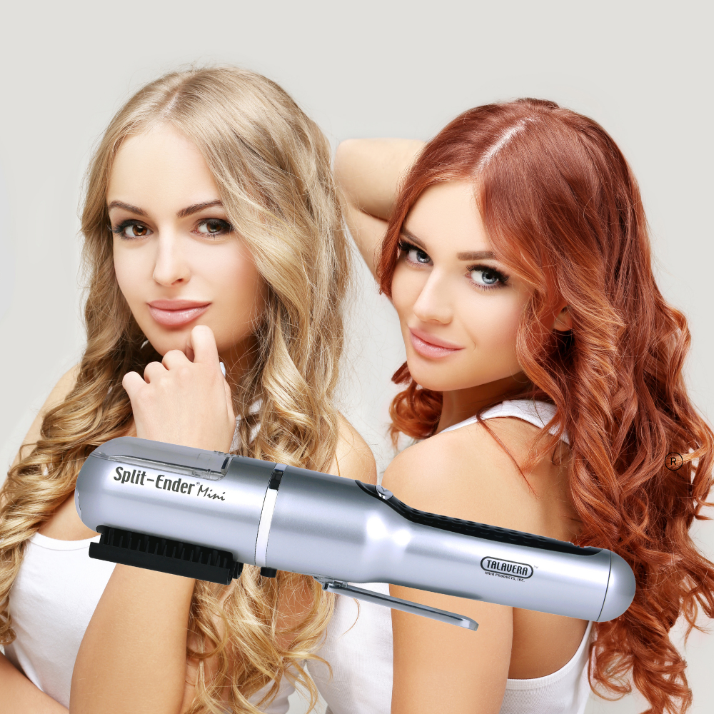  Split Ender Mini - Hair Repair Solution, Split End Automatic  Trimmer for Broken, Double, Dry, Damaged and Brittle Split Ends, 3 AAA  Batteries Included, Repairing Treatment Hair Styling Tool- Silver 